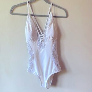 White one piece swimsuit size M